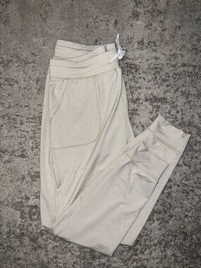 ZYIA Neutral Cream Drawstring Pocket Joggers